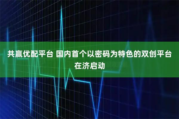 共赢优配平台 国内首个以密码为特色的双创平台在济启动